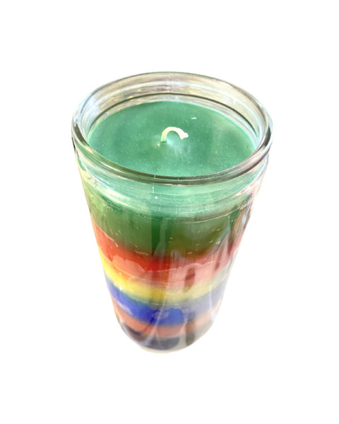 7 Chakra Candle rainbow energy balancing meditation spiritual candle