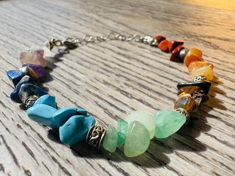 Natural 7 Chakra Adjustable Crystal Bracelet