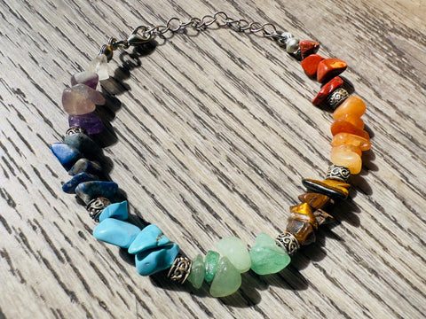 Natural 7 Chakra Adjustable Crystal Bracelet
