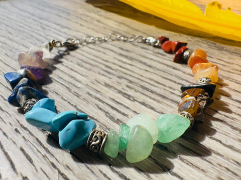 Natural 7 Chakra Adjustable Crystal Bracelet