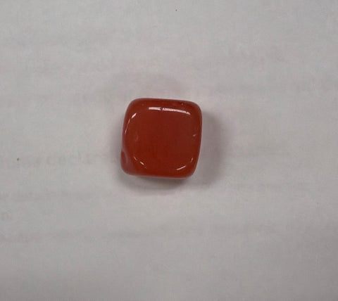 Cherry Quartz Cushion Cabochon – Warm Red Healing Crystal