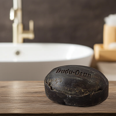 Dudu Osun black soap made with natural ingredients for daily skincare.