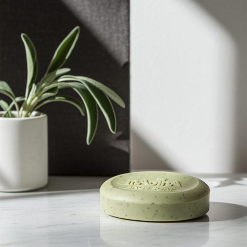 Handmade sage soap bar crafted for everyday skincare use.
