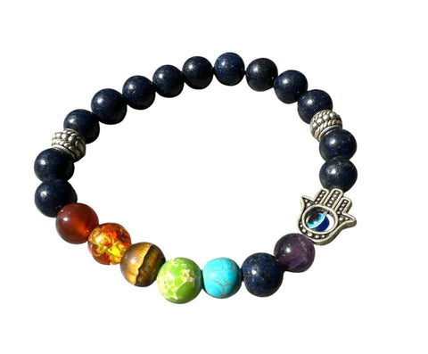 Lapis Lazuli with Seven Chakra Beads