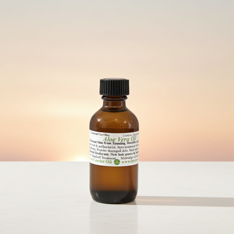 Moisturizing aloe vera carrier oil for dry skin and scalp care.