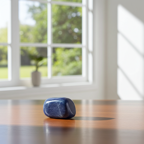 Polished Blue Aventurine pocket stone for relaxation, mindfulness rituals, and everyday crystal carrying.