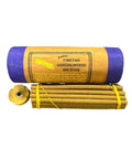 Tibetan sandalwood incense with packaging on a white background