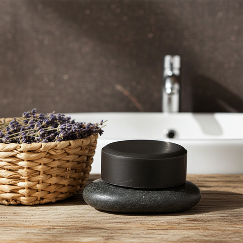 African Black Soap bar for exfoliating, cleansing, and helping support clearer-looking skin.