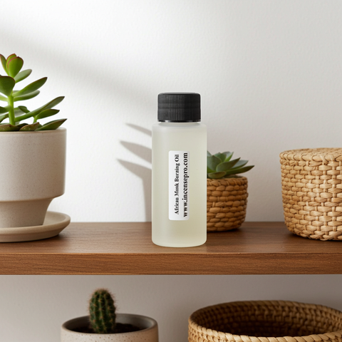 African Musk Burning Oil with a rich, warm, and long-lasting natural fragrance for oil burners and aroma diffusion.