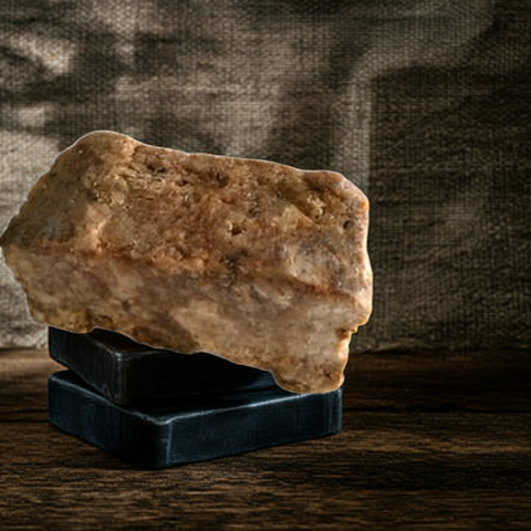 Raw African Black Soap unprocessed natural bar for face body and hair
