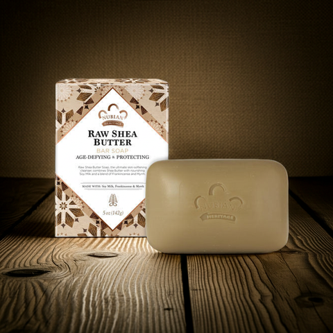 Age Defying Raw Shea Butter Soap bar for cleansing, moisturizing, and helping support smoother-looking skin.