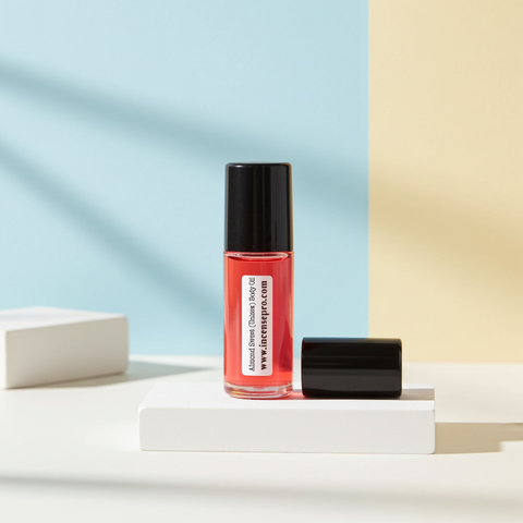 Almond Sweet Unisex Body Oil bottle for softening rough skin, smoothing the body, and daily skincare use.