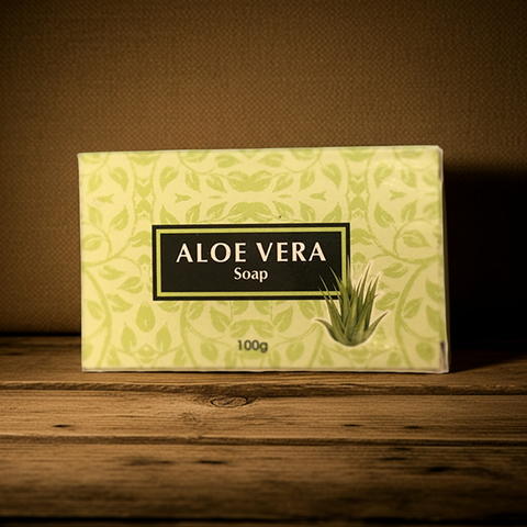 Aloe Vera Soap cleansing bar for moisturizing skin, bathing, and daily cleansing.