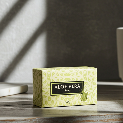 Aloe Vera Soap face and body bar for gentle cleansing, refreshing skin, and daily use.