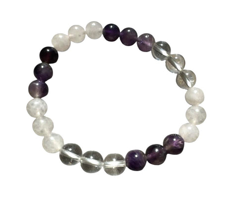 Amavida Crystal Bracelet beaded gemstone bracelet for casual wear, crystal healing, and layering with other jewelry.