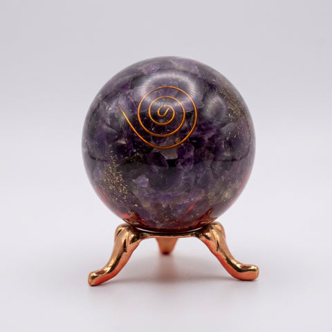 Amethyst Orgonite Crystal Ball - Incense Pro (Image 4)