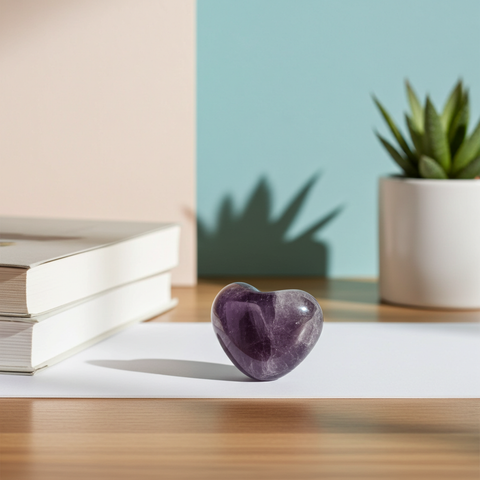 Amethyst tumbled stone from Brazil pocket stone pieces for carrying in a pouch, stress relief, and energy support.