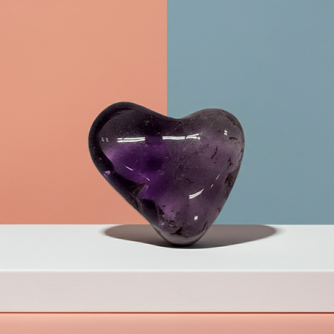 Amethyst tumbled stone from Brazil polished gemstone pieces for chakra balancing, crystal healing, and mindful use.