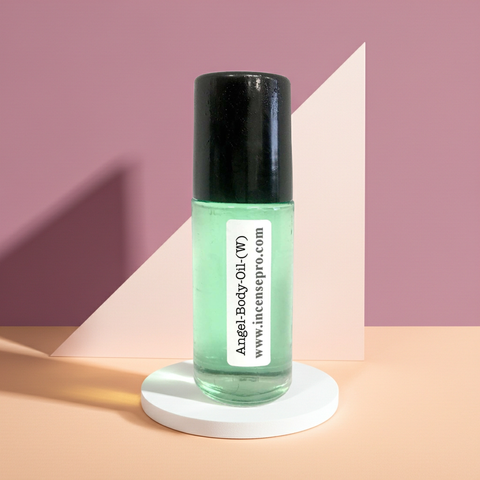 Angel women’s fragrance body oil in perfume oil bottle form for personal fragrance, pulse point application, and everyday scent use.