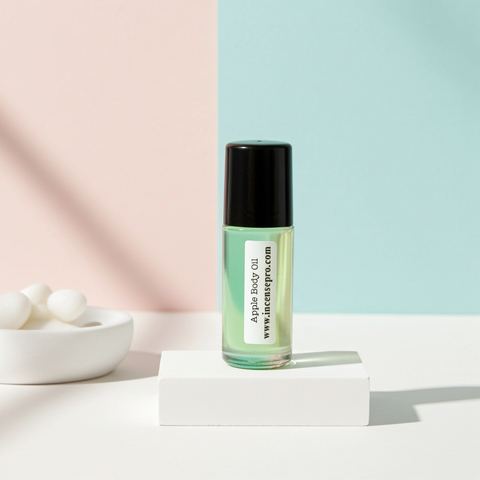 Apple Body Oil unisex body oil for nourishing dry skin, softening rough areas, and everyday skincare use.