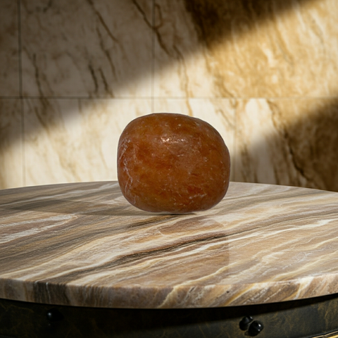 Aragonite crystal tumbled stone for chakra balancing, healing rituals, and mindful relaxation.