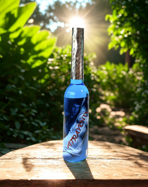 Attraction spiritual water in a bottle used for prayer, cleansing, and attraction rituals.