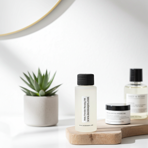 Baby Powder Burning Oil with a soft, clean fragrance for oil burners and home fragrance use.
