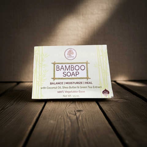 Bamboo soap cleansing bar for bathing, daily skin cleansing, and refreshing body care.