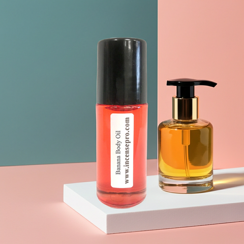 Banana Body Oil unisex body oil for hydrating skin, nourishing the body, and everyday moisture care.