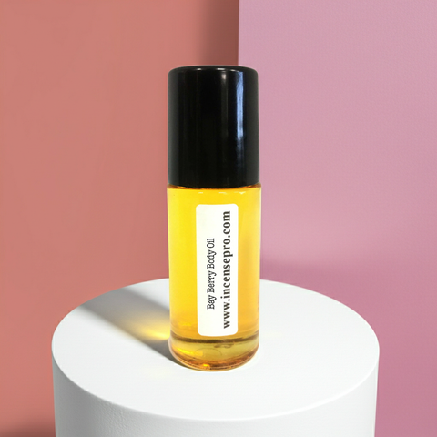 Bay Berry Body Oil bottle for moisturizing skin, body care, and daily hydration.