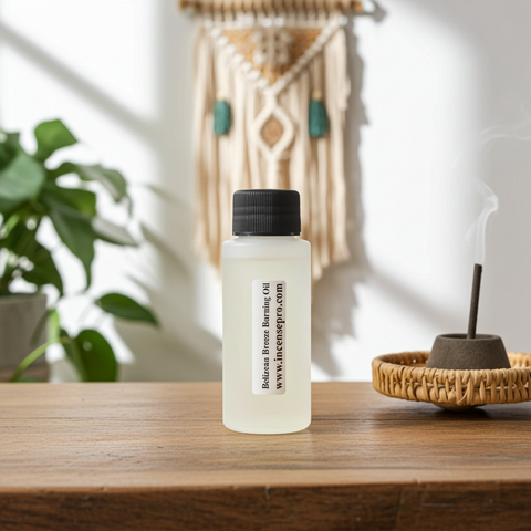 Belizean Breeze aromatic burning oil with a fresh tropical-inspired scent for relaxation.