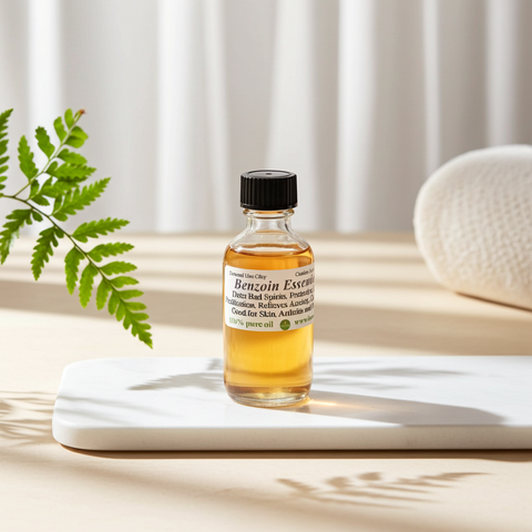 Warm Benzoin Essential Oil with a comforting vanilla-like scent