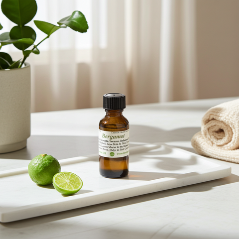 Bergamot essential oil with a fresh citrus aroma