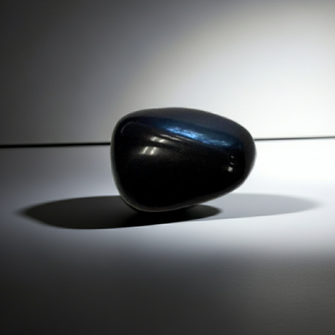 Black Onyx polished tumbled stone for crystal healing, meditation, and energy balancing practice.