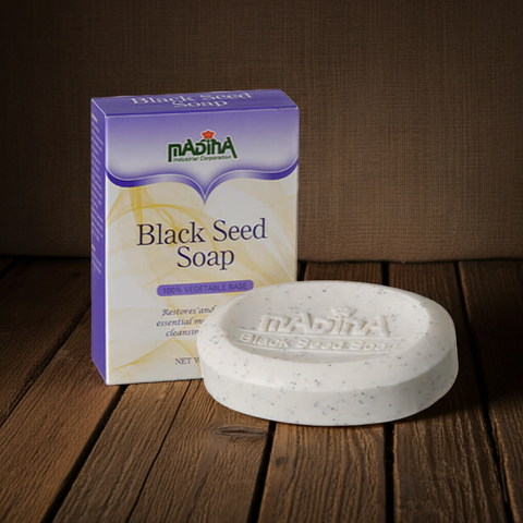 Natural black seed soap bar for gentle daily cleansing and skincare.