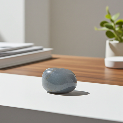 Blue Chalcedony Tumbled Stone 1 PC - Incense Pro