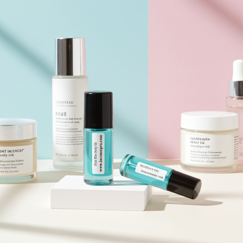 Nile skin care body oil bottle for nourishing skin, locking in moisture, and post-shower use.