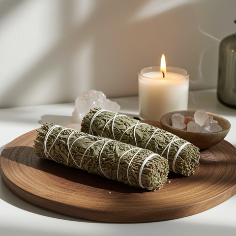 Blue Sage 4-inch smudge bundle for spiritual cleansing rituals