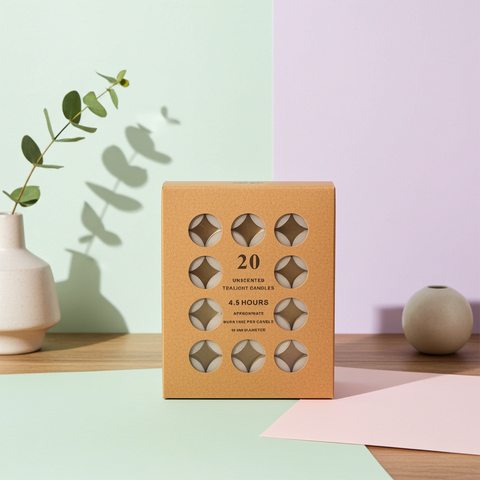 Tea candles can produce a soft and warm light