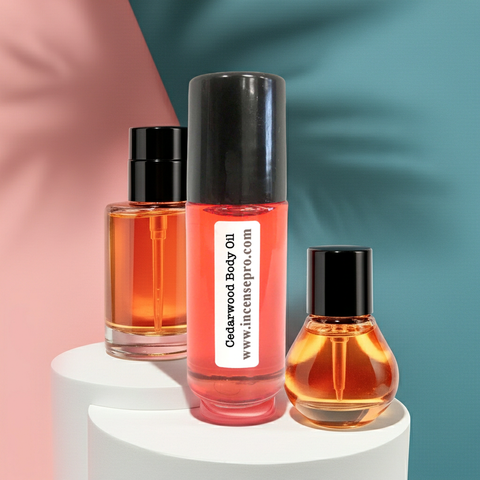 Cedarwood Body Oil unisex body oil for aromatherapy massage, skin nourishment, and relaxing daily use.