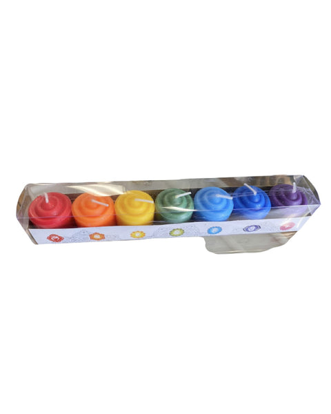 Chakra Candle Set seven chakra color candle magic full spectrum alignment