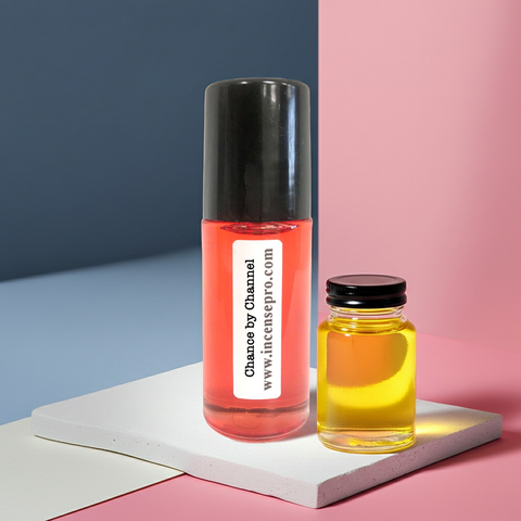 Chance by Chanel body oil bottle for women for post-shower moisturizing, scented body care, and smooth skin.