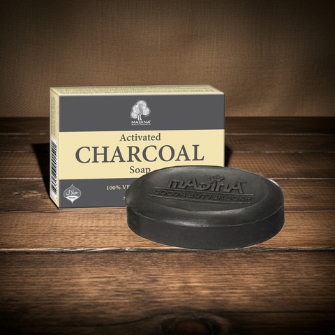 Charcoal soap bar for deep cleansing, removing excess oil, and daily face and body washing.