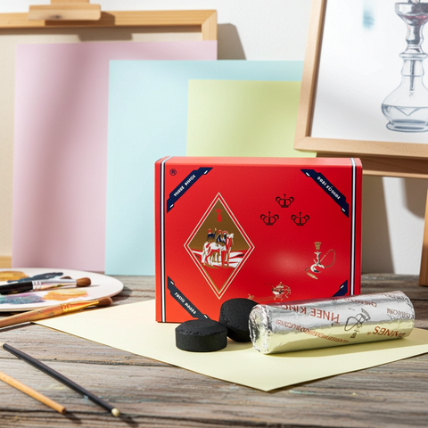 Box of Three Kings quick-light charcoal tablets for incense use.