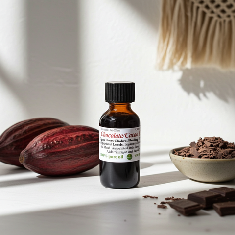 Chocolate essential oil with a rich, sweet, warm cocoa-inspired aroma