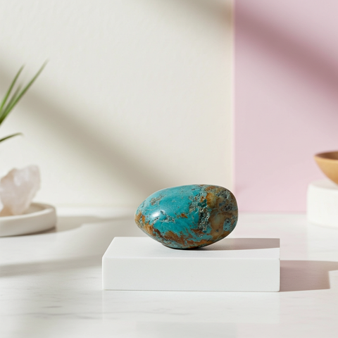 Chrysocolla tumbled healing stone meditation stones for mindfulness practice, inner peace, and focused spiritual use.