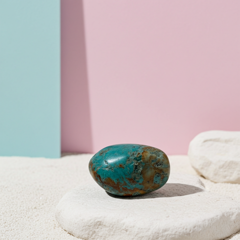 Chrysocolla tumbled healing stone reiki crystal pieces for energy healing sessions, reiki work, and spiritual alignment.