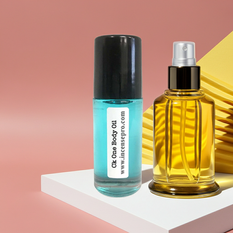 Ck One body oil moisturizer bottle for men’s skin nourishment, post-bath hydration, and body care use.