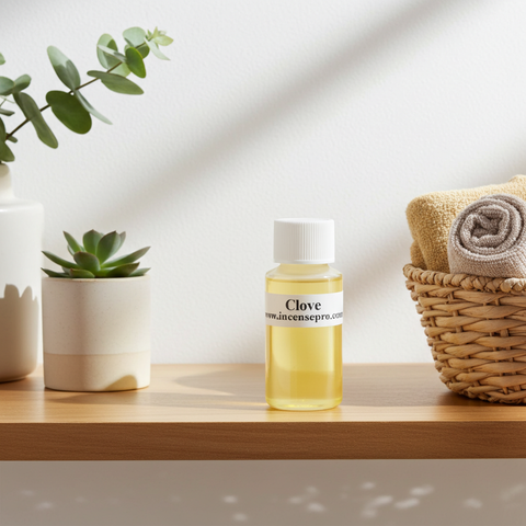 Clove Burning Oil with a rich spicy aroma for creating a warm and inviting home atmosphere.