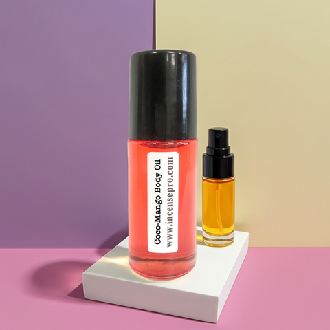 Coco-Mango Body Oil unisex nourishing body oil for softening skin and everyday hydration.